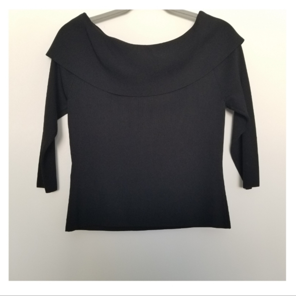 Venini Ribbed Bodycon Off the Shoulder Top Sz PM